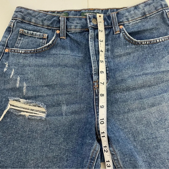 Wild Fable Distressed Denim Bermuda Shorts High Rise Button Fly Size 6 - Picture 7 of 12